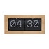 Retro Flip Clock - Black/Wood - 37cm