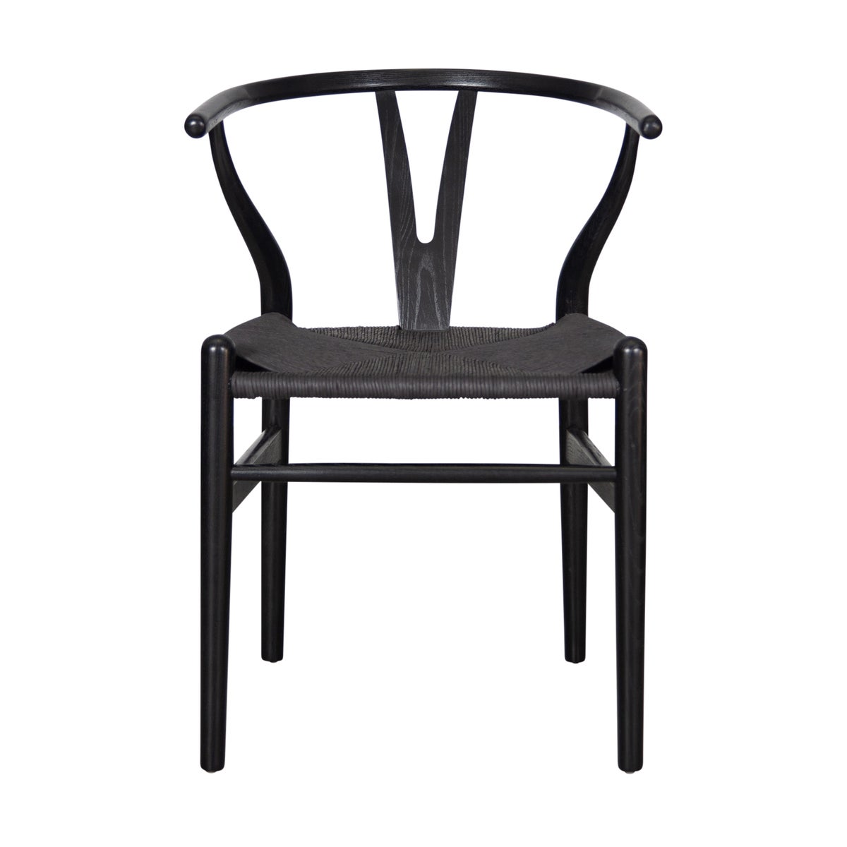 Replica Wishbone Chair Black Nood
