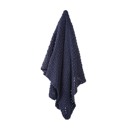 Epic Moss Knit Throw - Navy